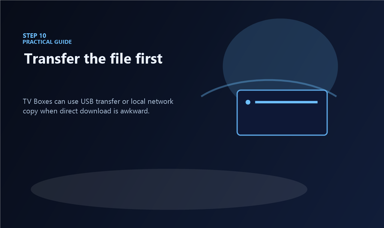 Download or transfer the APK